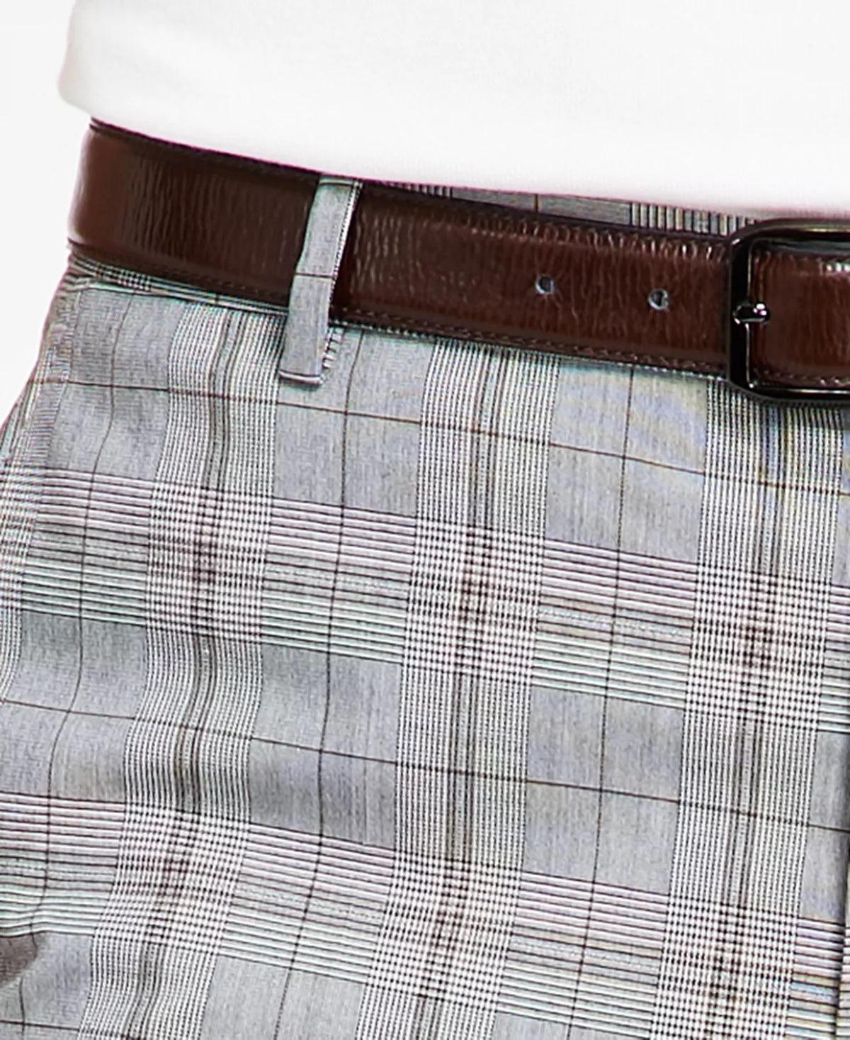 Tommy Hilfiger Modern Fit Flex Stretch Pants Grey Pattern 40 x 30