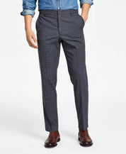 Tommy Hilfiger Mens Modern fit Dress Pants 30 / 30 Grey Check Stretch