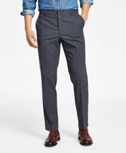 Tommy Hilfiger Mens Modern Fit Dress Pants TH Flex Grey blue 34 x 34