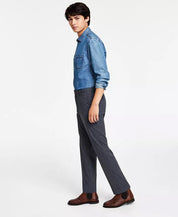 Tommy Hilfiger Men's Modern-Fit Th Flex Pants Grey Blue 38 x 30