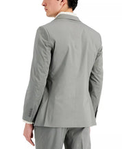 Nautica Men's Modern-Fit Stretch Cotton Solid Suit 40L 34 x 32 Grey