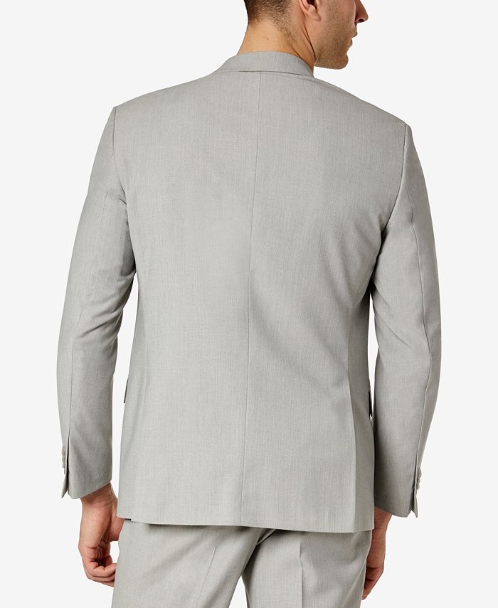 Kenneth Cole Reaction Mens Slim fit 2 Piece Suit 38 R / 31 Waist Grey Solid