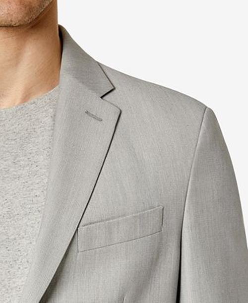 Kenneth Cole Reaction Mens Slim fit 2 Piece Suit 38 R / 31 Waist Grey Solid