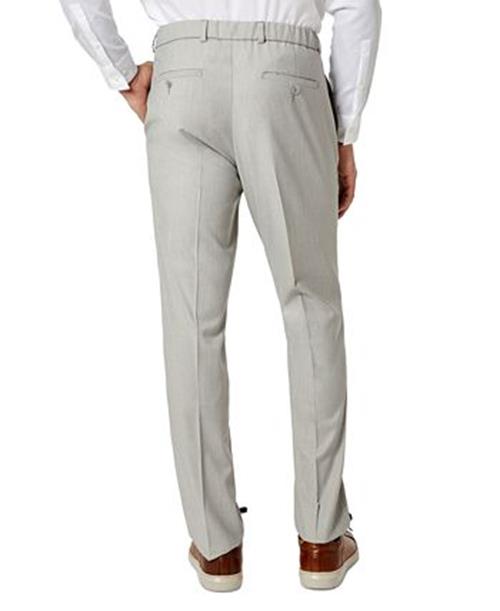 Kenneth Cole Reaction Mens Slim Fit Stretch Suit Dress Pants 42 x 32 Light Grey