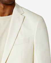 Kenneth Cole Flex Slim-Fit Stretch White Solid Suit 38S / 31 x 32 Flat Pant