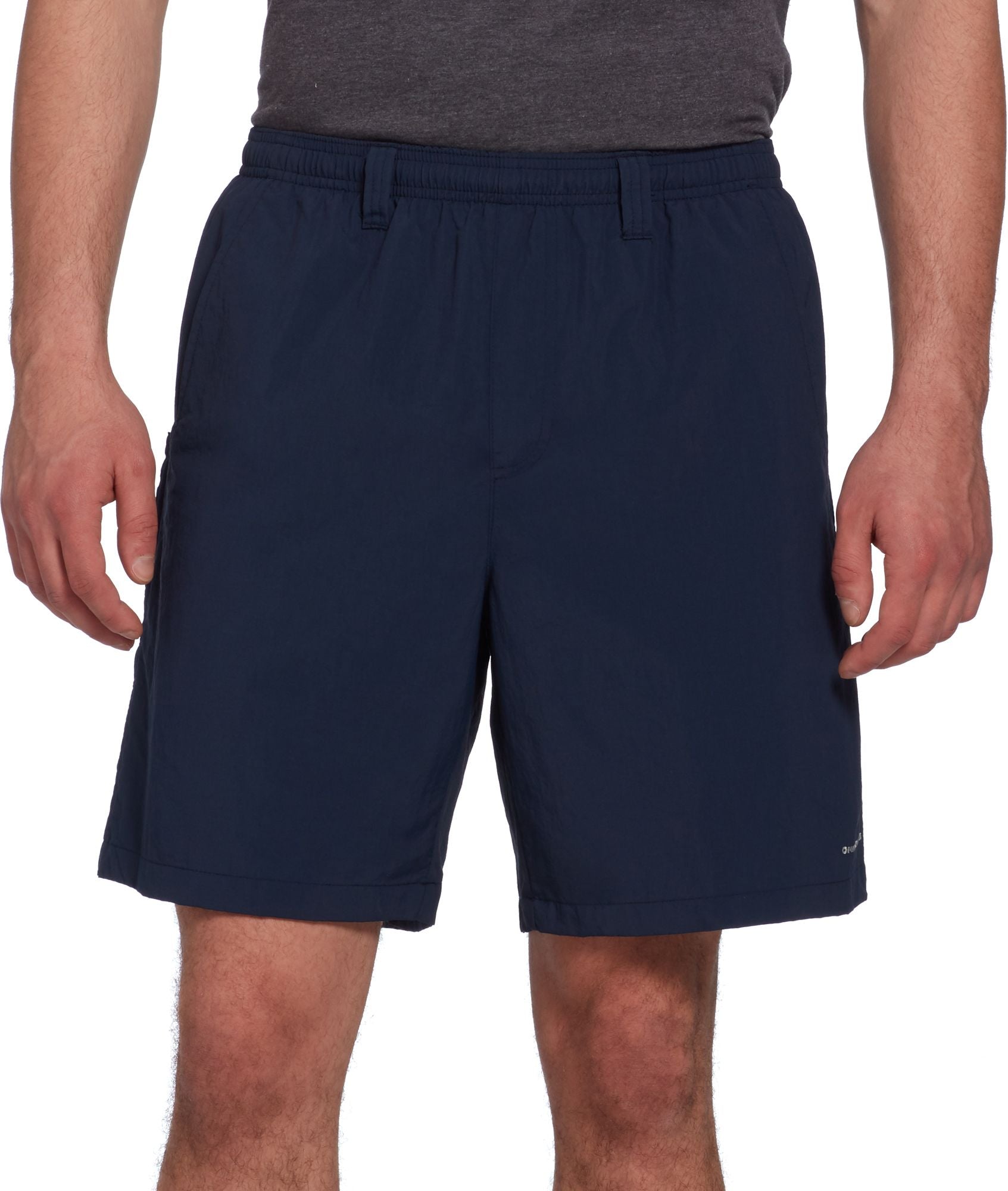Columbia Men Regular fit Athletic Shorts XL Blue Solid Moisture Wicking
