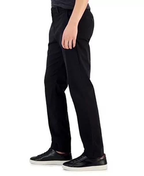 Perry Ellis Mens Slim fit Dress Pants 34 / 34 Black Solid