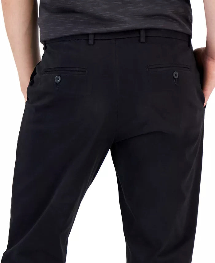 Perry Ellis Mens Slim fit Dress Pants 34 / 34 Black Solid