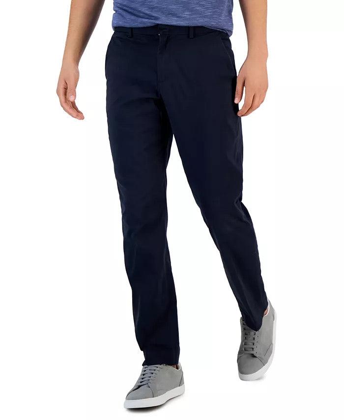 Perry Ellis Mens Slim fit Dress Pants 32 / 30 Navy Blue Solid Stretch