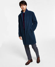 Tommy Hilfiger Mens  fit Overcoat Coat 38 S Blue Solid