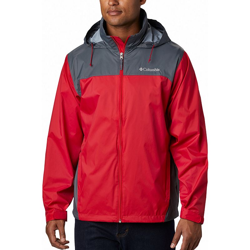 Columbia Mens Classic fit Raincoat Coat Small Red Solid