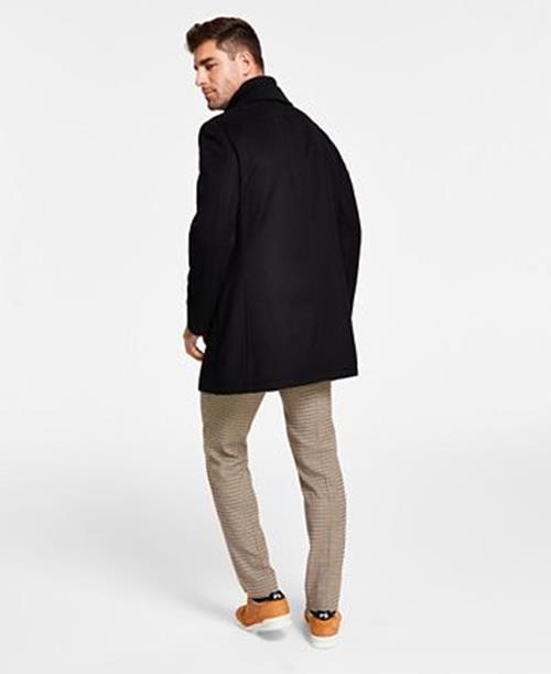 Lauren Ralph Lauren Mens Labrada Double-Breasted Wool Peacoat 42L Black Coat