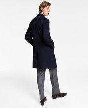 Lauren Ralph Lauren Mens Classic fit Overcoat Coat 40 S Blue Herringbone
