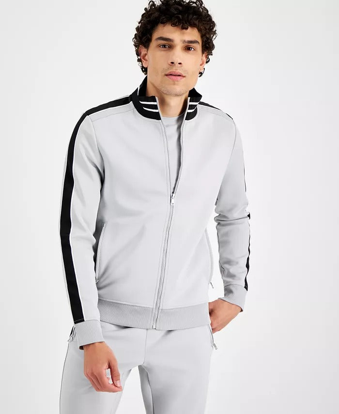 INC International Concepts Men's Fitness Track Jacket Small Grey