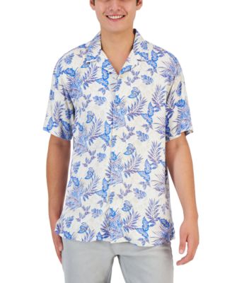 Mens Club Room White Small Print Shirt