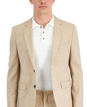 Hugo Boss Men's Modern-Fit Solid Suit Jacket 40R Light Tan