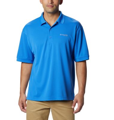 Columbia Mens Perfect Cast Short Sleeve Polo Shirt Vivid Blue XL