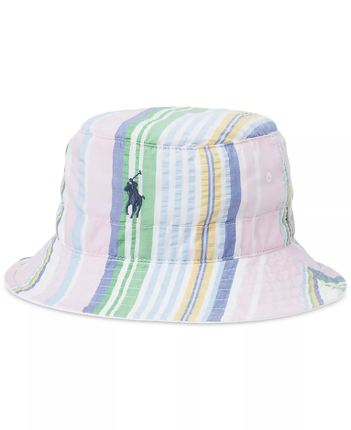 POLO RALPH LAUREN Men's Cotton Seersucker Bucket Hat Pink Small / Medium