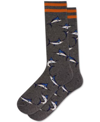 Hot Sox Mens Crew Socks Gray 6-12 Us
