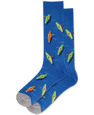 HOTSOX Mens Socks Kayaking  Cotton Blend Crew Socks Blue