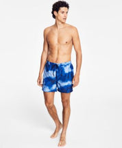 International Concepts Men's Andro Abstract 5" Swim Trunks  Blue Xl