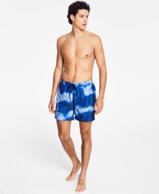 International Concepts Men's Andro Abstract 5" Swim Trunks  Blue Xl