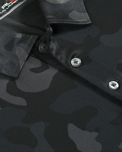 RLX Ralph Lauren Golf Custom Slim Fit Performance Polo Shirt Medium Black Camo