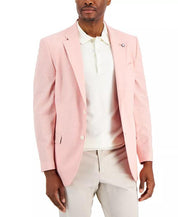 Nautica Mens Modern fit Sport Coat Blazer 44 L Pink Solid Stretch