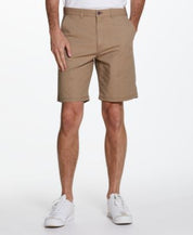 Mens Stretch Flat Front Vintage Beige Shorts 42 Reg