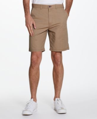 Mens Stretch Flat Front Vintage Beige Shorts 42 Reg