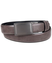 Kenneth Cole Mens Reversible Faux Leather Dress Belt Grey Black Small 30 32