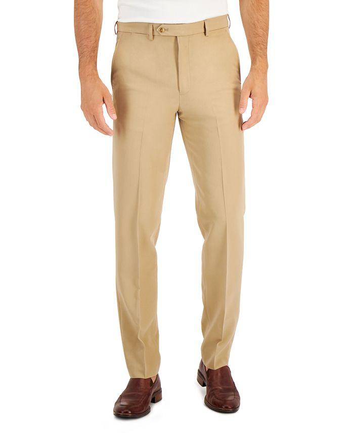Nautica Mens Modern fit Dress Pants 38 / 32 Beige Solid Stretch