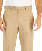 Nautica Mens Modern fit Dress Pants 36 / 32 Beige Solid Stretch