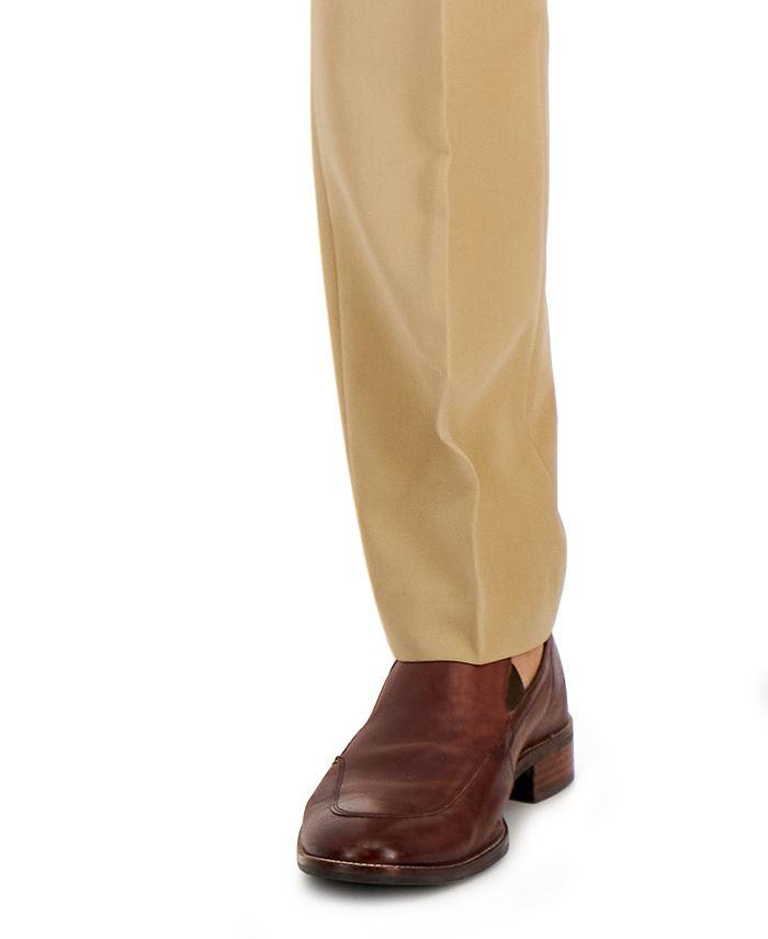 Nautica Mens Modern fit Dress Pants 38 / 32 Beige Solid Stretch
