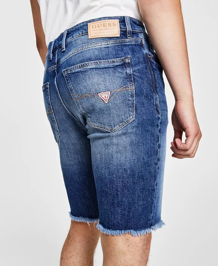 Guess Men's Slimfit Cutoff Denim Shorts Size 29 Waist Blue