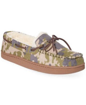 Club Room Men's Camouflage Moccasin Slipper Camo Green Shoes Small 6-  7