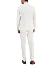NAUTICA Men's Modern-Fit Cotton Linen Blend Suit 38R / 32 x 32 White