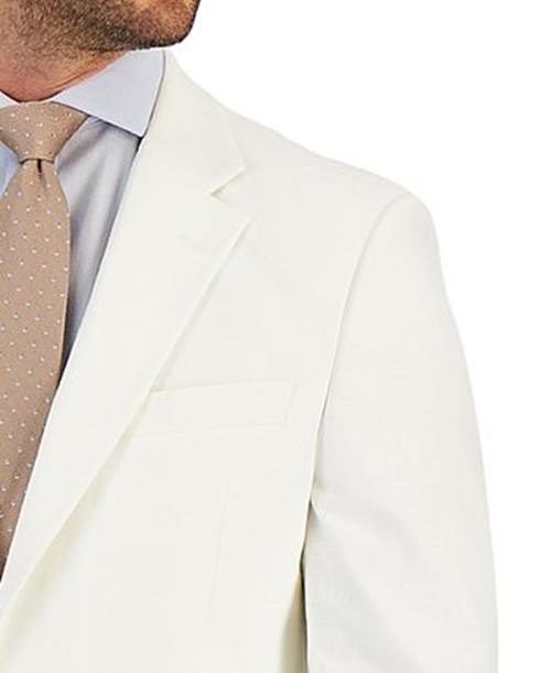 Nautica Men's Modern Fit Comfort Stretch Suit Jacket White 36R