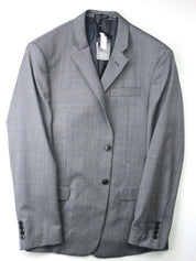 AX Armani Exchange Men's Slim-Fit Plaid Suit Jacket 38R Grey / Light Blue