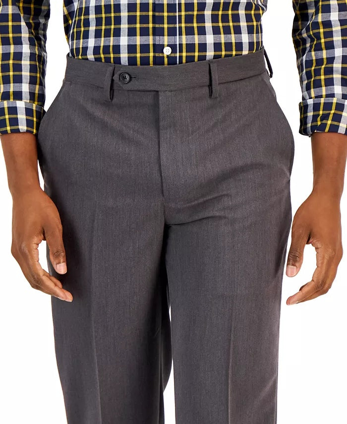 Nautica Mens Regular fit Dress Pants 44 / 30 Charcoal Gray Solid