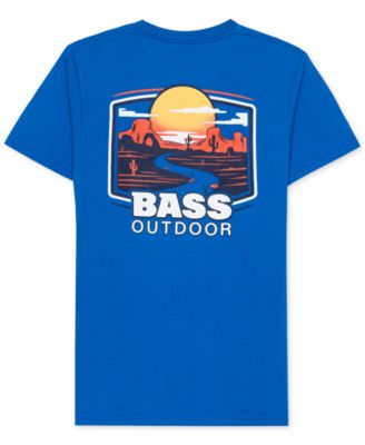 Bass Outdoor Men's Mesa Path Tshirt Turkish Sea  Blue Large