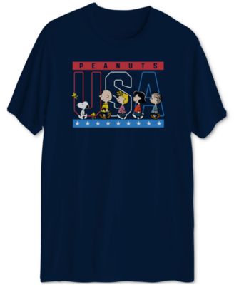 Hybrid Apparel Peanuts Men's Graphic T-shirt Dark Blue Xxl