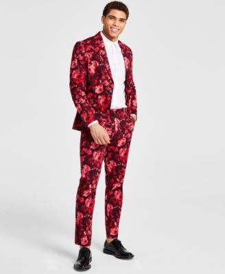 I.N.C. INTERNATIONAL CONCEPTS Men's Roscoe Slim-Fit Floral-Print Suit Jacket XS