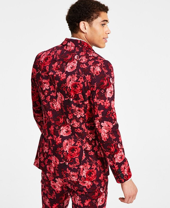 I.N.C. INTERNATIONAL CONCEPTS Men's Roscoe Slim-Fit Floral-Print Suit Jacket XS
