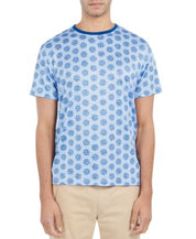 Society Of Threads Men's Floral Dot Short Sleeve T shirt  Navy Blue  Small