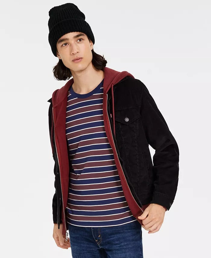 Levi's Men's Vintage Relaxed Fit Denim Trucker Jacket Coat Black Medium