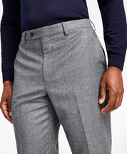 Lauren Ralph Mens Wool Flannel Classic Fit Dress Pants Black White 36 x 32
