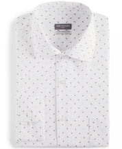 VAN HEUSEN Men's Regular-Fit Stretch Printed Dress Shirt 16 16.5 34 35 White