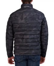 Nautica Men's Reversible Quilted Puffer Jacket Medium Black Camo