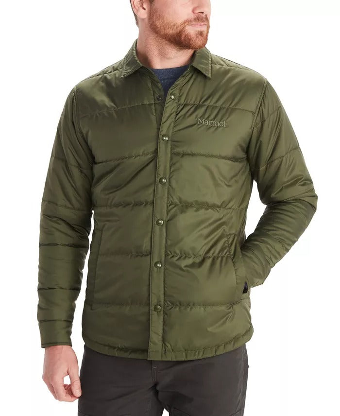 Marmot Mens Snap Up Rye Puffer Jacket Medium Green Nori